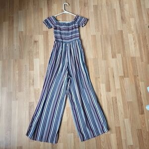 Off the shoulders full length romper